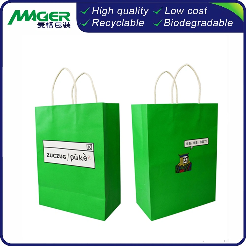 Factory Price High Quality Corlorful Paper Packaging Bag Luxury Gift Shopping Kraft Paper Bag with Custom Logo Gift Carrier Packing Bag with Twist Handle